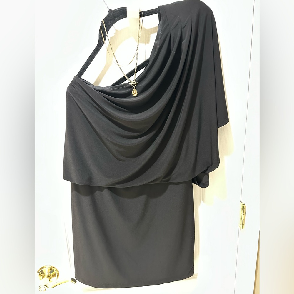 Jessica Simpson One Shoulder Black Dress